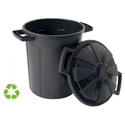 CONTENEDOR SOSTENIBLE DE RECICLAJE CON TAPA 100 LITROS 54X64X68 CM PP NEGRO ARCHIVO 2000 CP1426100 NE (Espera 4 dias)